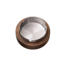 Aschenbecher i valnøddetræ 10 × 4,5 cm med låg Rustfrit indre og udendørs aschenbecher Elegantisk aschenbecher til hjemmet til cigaretter og cigarer 3