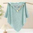 Asciugamano avvolgente per neonati 80x80 cm Coperta per bambini con cappuccio Dinosauro verde Asciugamano da bagno Accappatoio per bambini Fleece 3
