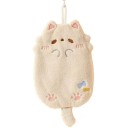 Asciugamano da appendere Tanuki 31 x 18 cm Morbido velluto corallo Asciugamano spesso e assorbente per cucina e bagno Non perde fibre 1