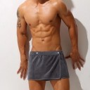 Asciugamano da sauna con elastico in vita 70x30 cm Kilt da sauna per uomini Asciugamano da accappatoio con bottoni Asciugamano assorbente per sauna Tessuto in cotone ad asciugatura rapida 2