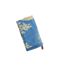 Asciugamano in cotone ad asciugatura rapida assorbente 34 x 40 cm garza a quattro strati blu con motivo fogliare per cucina e ristorante 4