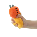 Asciugamano morbido per bambini con gancio 28 x 28 cm in microfibra assorbente giallo con motivo arancione per il bagno dei neonati 3