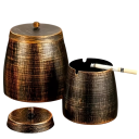 Ashtray with Lid 9×11×7.5 cm Iron Windproof Smokeless Odourless Ashtray Indoor and Outdoor Metal Ashtray Practical Tool 5