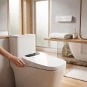 Asiento de inodoro inteligente con bidé Apertura automática 475 x 435 x 110 mm Asiento calefaccionado y pantalla LED Cuadrado Blanco Para el baño 2