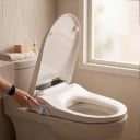 Asiento de inodoro inteligente con bidet Apertura automática 510 x 390 x 110 mm Asiento calefaccionado y esterilización UV En forma de V Blanco 3