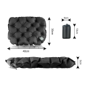 Asiento inflable ultraligero para exteriores 40 x 30 x 5 cm Almohadilla de asiento plegable de viaje TPU nylon Camping Senderismo Picnic 85 g 2