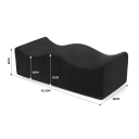 Asiento ortopédico para muslos 42,5 x 20 x 13 cm Espuma viscoelástica Cojín ergonómico para sentarse para aliviar la presión en el coxis 4