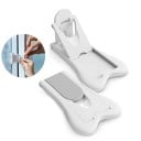 Ασφάλεια παραθύρου με αναδιπλούμενη ασφάλεια Σετ 2 τεμ Επίπεδη κατασκευή Πλαστικό Διαστάσεις 7,2 x 4,7 x 0,5 εκ. Τοποθέτηση σε πλαίσιο παραθύρου 1