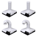 Aspirador de pó profissional de 60W para unhas para manicure e pedicure, coletor de pó branco com baixo ruído de 45 dB, filtro embutido e tubo 7