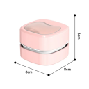 Aspirador de secretária mini sem fios para teclado Limpeza eléctrica recarregável com funcionamento silencioso Rotação de 360° 5V/1A 2,6 W Design portátil 3