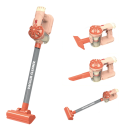 Aspirador elétrico infantil 2 em 1 com luz e som Conjunto de simulação de limpeza com acessórios Brinquedo educativo para meninas e meninos a partir dos 3 anos 5