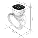 Aspirador elétrico portátil de leite materno 800mAh USB recarregável com display LED 3 modos Intensidade ajustável Sem BPA Diâmetro 12 cm 4