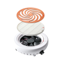 Aspirador profesional de polvo para uñas 4500 rpm Potente aspirador silencioso con filtro lavable 18,5×18,5×6 cm Plástico y metal Varios 4