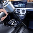 Aspiradora de mano inalámbrica 120W 15000Pa 2×2000mAh carga USB silenciosa 52dB limpiador portátil para coche y hogar con 6 accesorios plateado 9