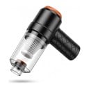Aspiradora de mano inalámbrica para coche 2 en 1 Aspirado y soplado 17 x 12,5 x 8,5 cm ABS Filtro lavable Carga USB Negra Para coche y hogar 3