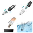 Aspiradora de mano R6X 600W 20kPa Potente succión 5 etapas de filtración 5m cable Negro Aspiradora portátil para auto suelos duros y electrodomésticos 2