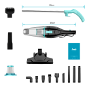 Aspirateur à main R6X 600W 20kPa Puissant pouvoir d'aspiration Filtration à 5 niveaux Câble de 5m Noir Aspirateur portable pour voiture sols durs et appareils ménagers 6