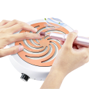 Aspirateur professionnel pour poussière d'ongles 4500 tr/min Aspirateur puissant et silencieux avec filtre lavable 18,5×18,5×6 cm Plastique 5