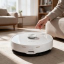 Aspirateur robot et mop 2 en 1 Redkey R10 Vidage automatique Aspiration 4000 Pa Navigation LiDAR 360° Blanc Pour sols, tapis et poils d'animaux 2