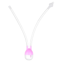 Aspirator do nosa dla noworodków 21 x 3,2 cm Aspirator do wydzieliny z silikonu i PP Bezpieczny dla dzieci Łatwy do czyszczenia Delikatna pielęgnacja noska niemowląt 2