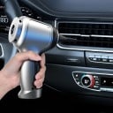 Aspirator manual fără fir 120W 15000Pa 2×2000mAh încărcare USB Silențios 52dB Curățător portabil pentru mașină și acasă cu 6 accesorii Argintiu 8