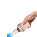 Aspirator mini de bir 106x66x55 mm USB încărcabil roz curățător manual pentru firimituri și praf Aspirator portabil puternic cu perie 500mAh 2