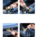 Aspirator mini de bir 106x66x55 mm USB încărcabil roz curățător manual pentru firimituri și praf Aspirator portabil puternic cu perie 500mAh 6