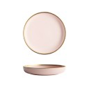 Assiette avec bord doré 8