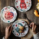 Assiette avec un chat et des ornements 4
