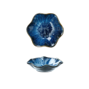 Assiette en céramique avec motif craquelé 11 x 3,1 cm assiette plus profonde pour servir des desserts et de petits plats 1