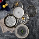 Assiette en céramique avec ornements 6 pcs 1
