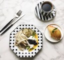 Assiette en forme d'octogone 2