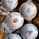 Assiette peinte avec des animaux 3