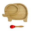 Assiette pour enfant avec cuillère éléphant 1