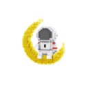 Astronauta luminoso 9.2 x 4.5 x 9.3 cm Micro mattoncini LED kit di costruzione Piccolo astronauta sulla Luna Blocchi spaziali set educativo per adulti 2