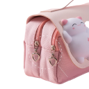 Astuccio da ragazza con gatto e due tasche con zip 21 x 10,5 x 5,5 cm 5