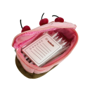 Astuccio di peluche a forma di torta di ciliegie Kawaii astuccio scolastico ad alta capacità Accessori carini per ragazze Regalo per bambini per la scuola 2