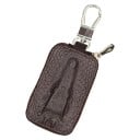 Astuccio per chiavi con rilievo di coccodrillo e motivo squamoso Chiusura con zip Moschettone in metallo Pelle PU Dimensioni compatte 9 x 2 x 2