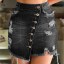 Asymetryczna jeansowa mini spódniczka damska 3