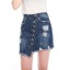 Asymetryczna jeansowa mini spódniczka damska 4