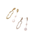 Asymmetrische barocke Perlenohrringe für Damen Modischer Schmuck für Partys, Hochzeiten, Geburtstage, Jubiläen, tägliches Tragen 4