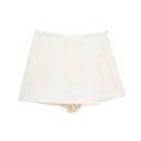 Asymmetrische Shorts für Damen mit hoher Taille und seitlichem Reißverschluss, elegante, einfarbige Vintage-Shorts, stilvolle, lässige Sommer-Shorts 4