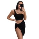 Asymmetrische tweedelige mini-jurk 1