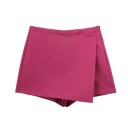 Asymmetrische vintage shorts voor dames met hoge taille en rits aan de zijkant Elegante korte shorts in retro-snit voor zomer en vrije tijd 11