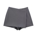 Asymmetrische vintage shorts voor dames met hoge taille en rits aan de zijkant Elegante korte shorts in retro-snit voor zomer en vrije tijd 7