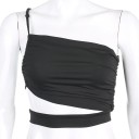 Asymmetrisk crop top til kvinder A1094 1