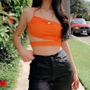 Asymmetrisk crop top til kvinder A1094 4