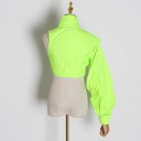 Asymmetrisk crop top til kvinder P1936 2