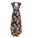 Asymmetrisk damekjole med blomster J1075 6