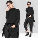 Asymmetrisk dametop, sort 2